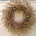 Christmas Wreath, Holiday Wreath, Gold Berry Wreath for Front Door Decor