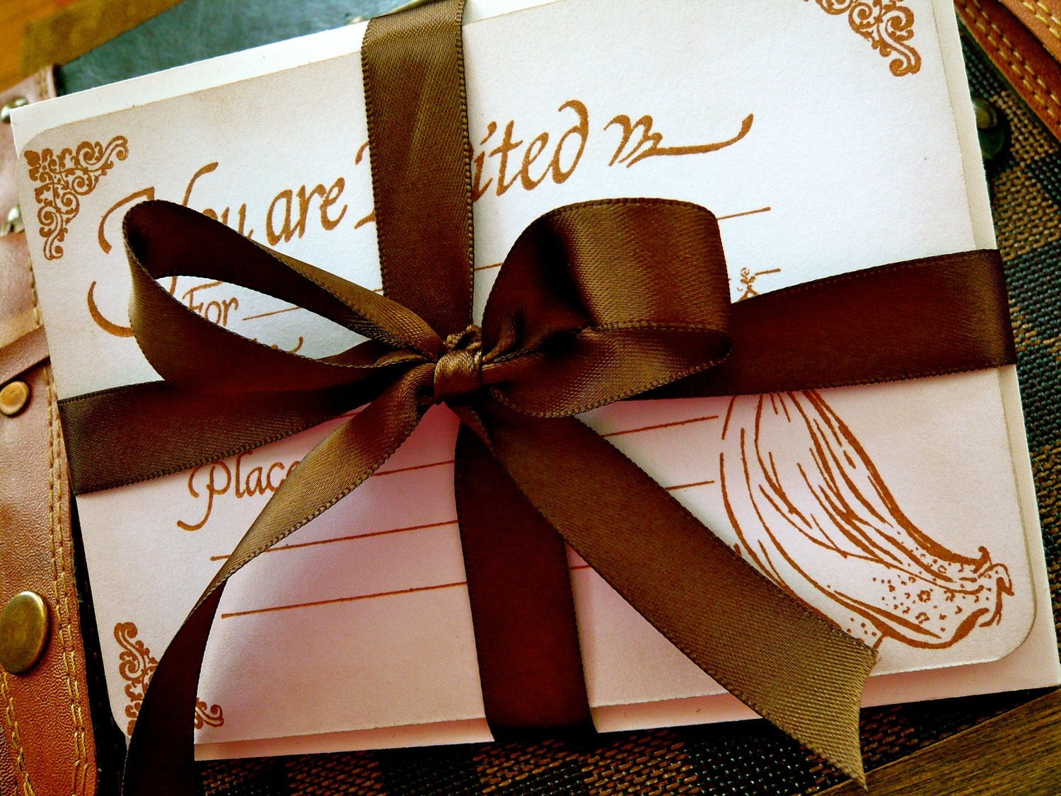 Vintage Inspired Invitations - Dress - Set of 10