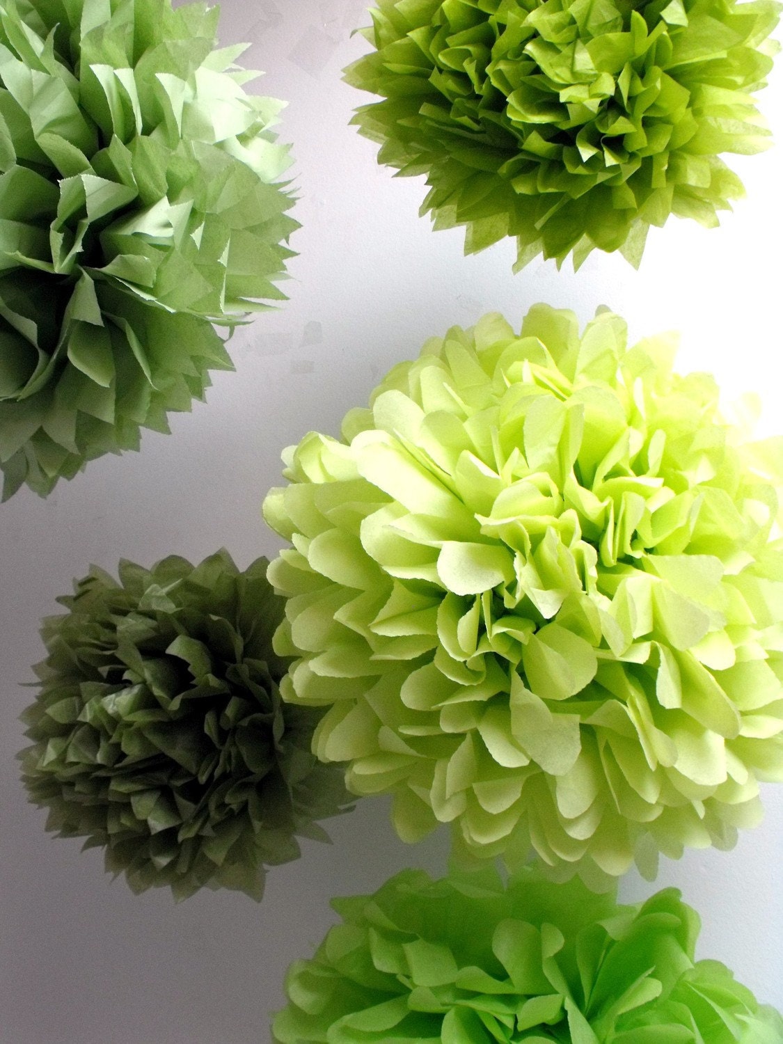 Tissue paper pom pom sale 4 Poms ... Choose Your Colors