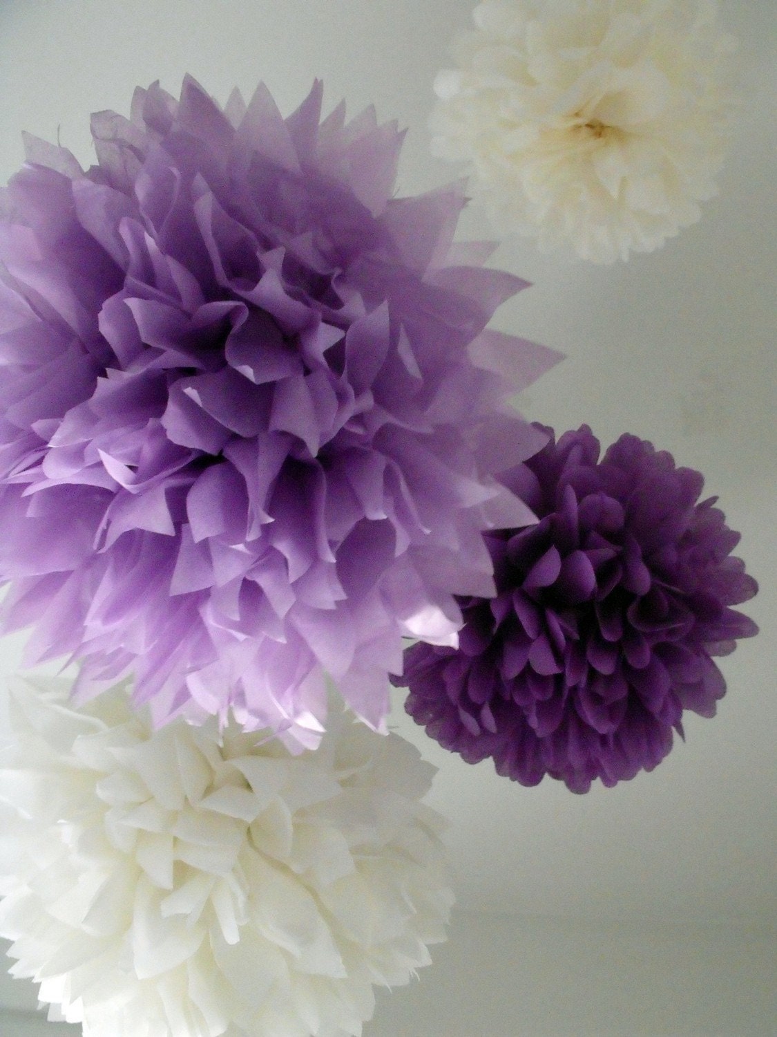 Pompoms paper poms ... 10 Poms ... Pick Your Colors - Budget Diy Craft Kit Il_170x135