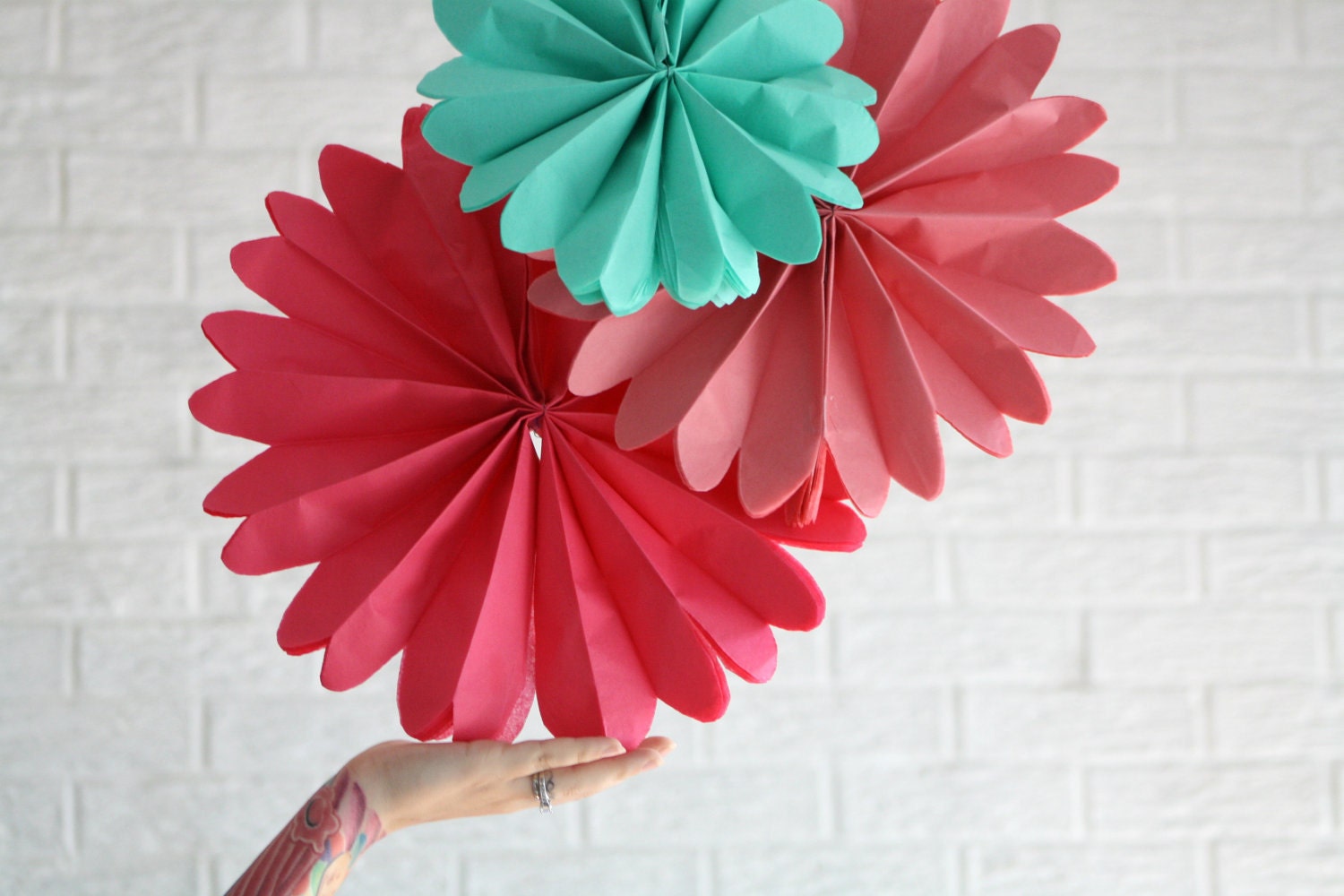 Party decorations - 4 pomwheels ... pick your colors. Il_570xn