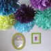 Peacock wedding ... 40 Tissue paper pompoms - peacock party