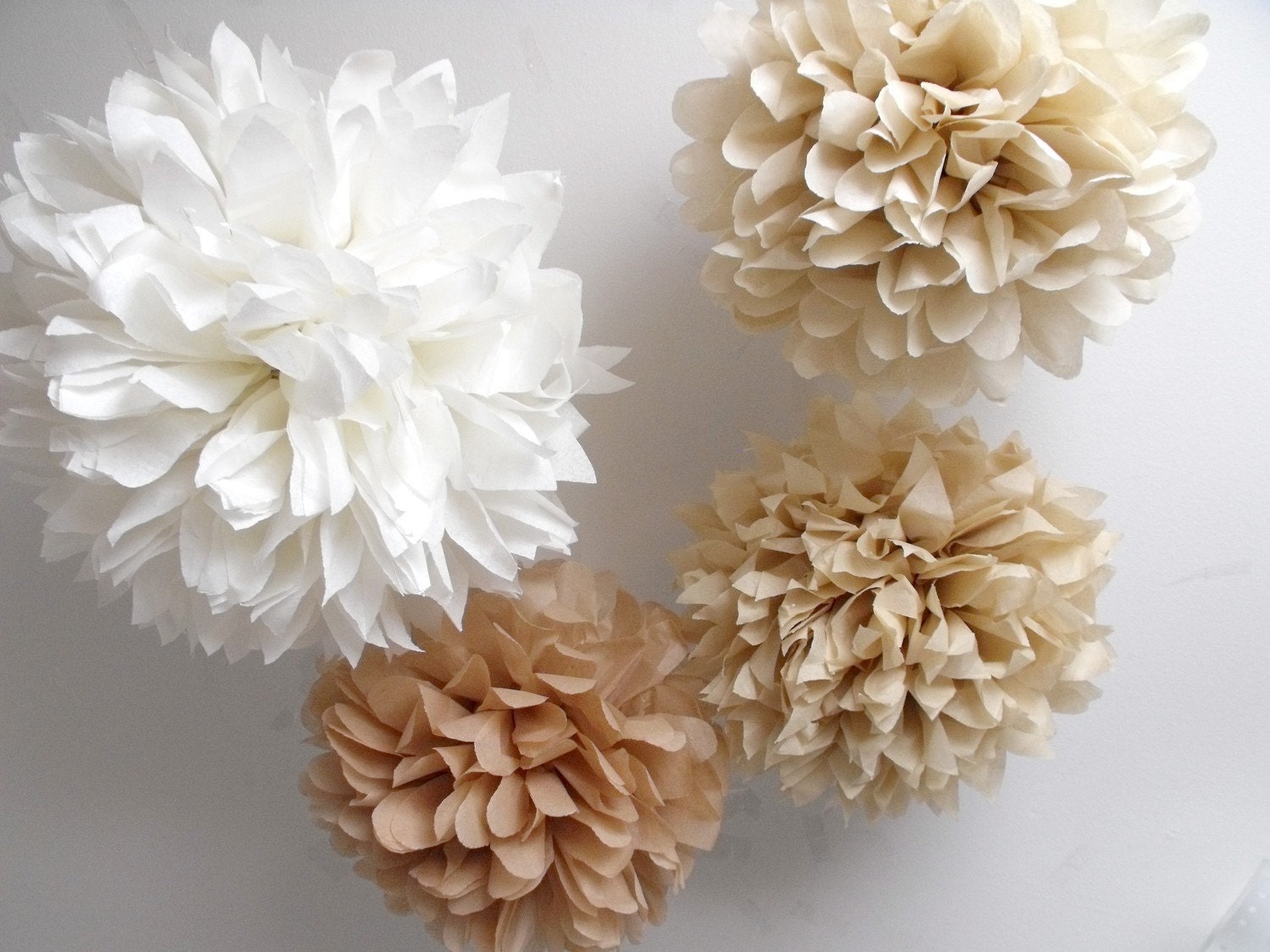 Tissue pompoms ... 10 Poms - Budget Diy Craft Kit