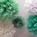 Minty Fresh ... 5 Poms // Easter // Spring // Wedding // Party //