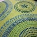iPad 2 sleeve - hand embroidered iPad 2 cover - tablet case - lime green, blue and yellow kaleidoscope - quilt lined slim design
