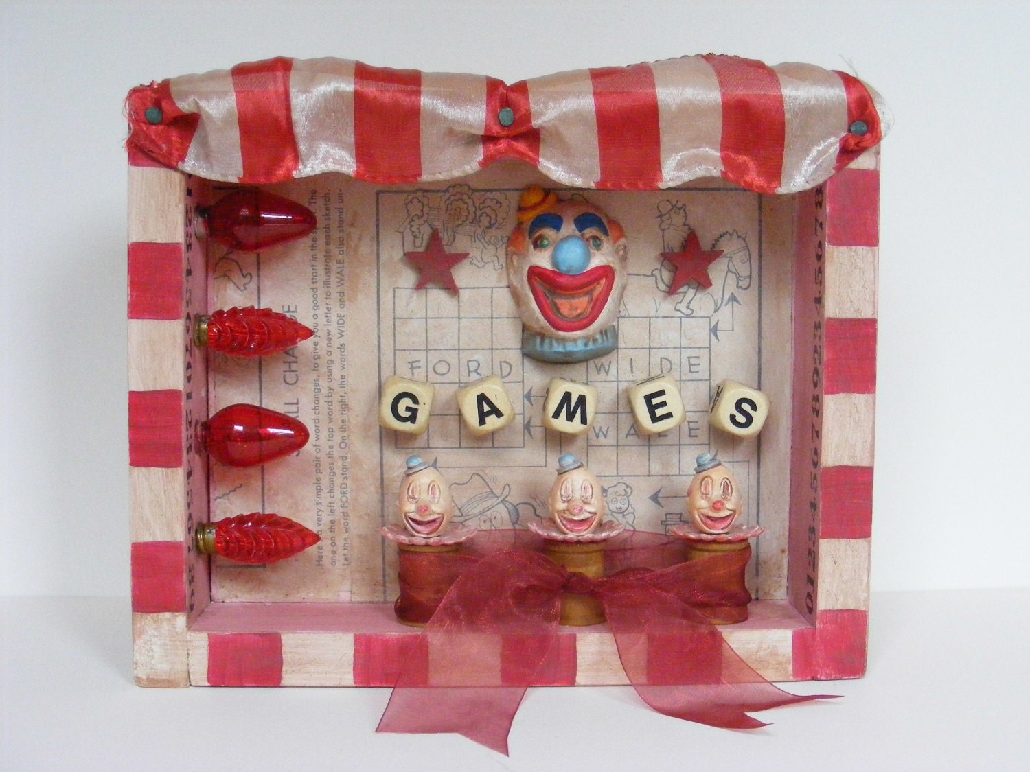 Carnival Water Game - Mixed Media Assemblage
