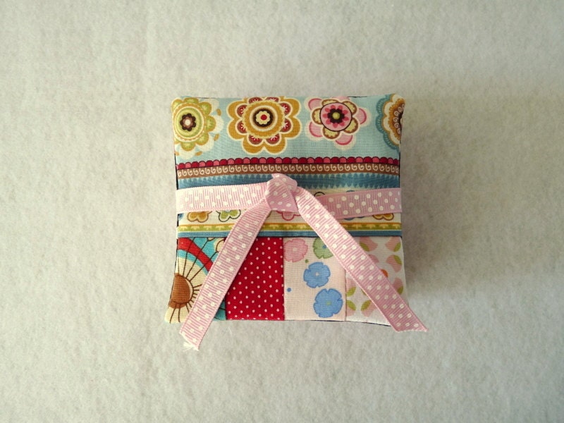 Set of 8 scraptacular fabric coasters