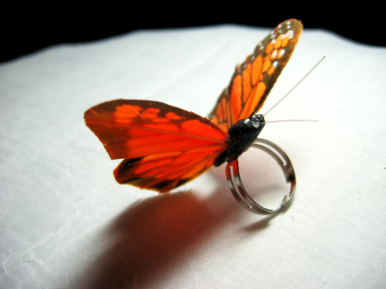 Butterfly ring- Monarch - scarletmaiden