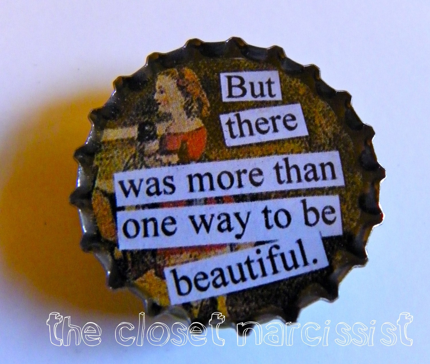 More than One Way to be Beautiful Recycled Bottlecap Necklace