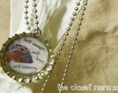 Holding All the Right Cards Bottlecap Necklace