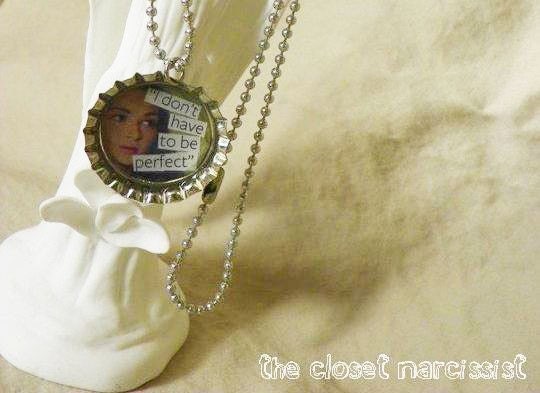 I Don't Have to be Perfect Bottlecap Necklace
