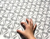 Home fabric Cotton Linen-  " I Heart Pipe" Grey (Fat Quarter 27"x18") READY TO SHIP