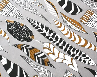 100% Premium Kona Cotton- "Feathers Beautiful"  - Fat Quarter-ships same day