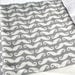 Home fabric Cotton Linen - "Moustache all over- Gray" 1 yard
