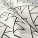 White Home decor  fabric -(27"x18" )  Fat Quarter- "Dancing Triangles" ships in 10 days