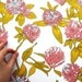Floral fabric "Clover Flower - Pink" Home Decor Fabric - 18x21 - ships in 7 days