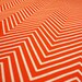 Orange Chevron fabric - Upholstery Cotton Twill - 1 yard - 58" wide- Fabric by the yard