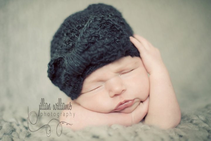 CROCHET PATTERN PDF- Chic Mini Beret Beanie- 5 sizes