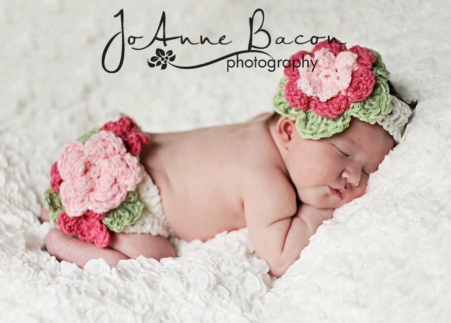 pattern 132 Fancy diaper cover and headband set pattern
