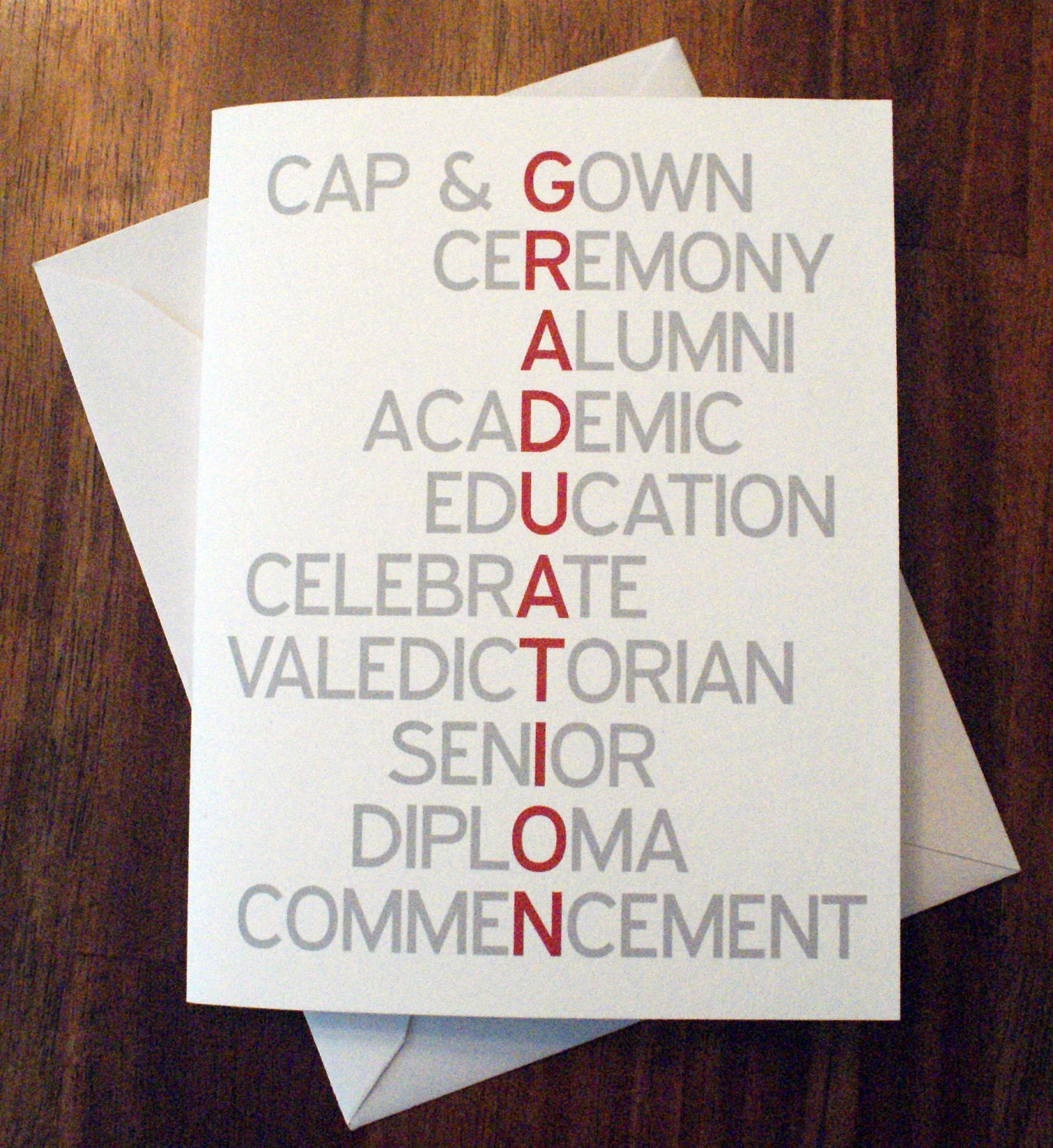 Graduation Card, High School Graduation, College Graduation, Grad, Invitation, Senior, Ceremony, 2012, Crossword, Word Search, Thank You