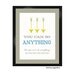 You Can Do Anything ART PRINT - Yellow, Gray and Blue Arrow Typography Print