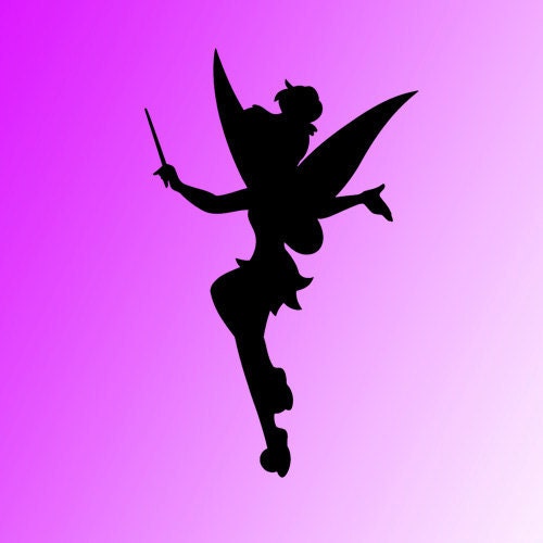 Tinkerbell silhouette vinyl wall sticker decal room decor