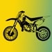 Motorcycle Dirt Bike art Vinyl Wall Decal Sticker
