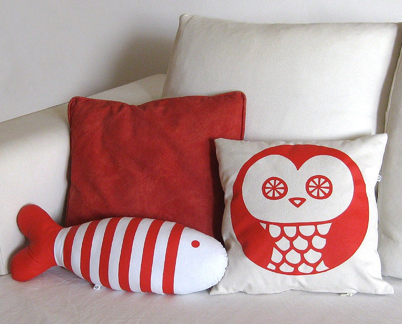 OWL Pillow Cover- cushion 100% cotton
