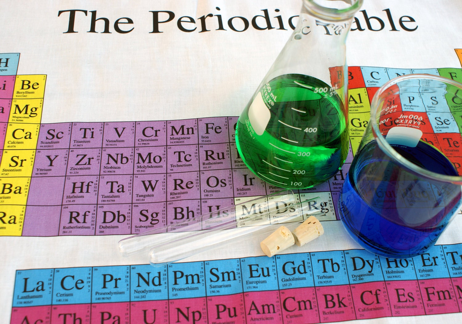 Periodic Table Kona Cotton Chemistry Panel (Fat Quarter)