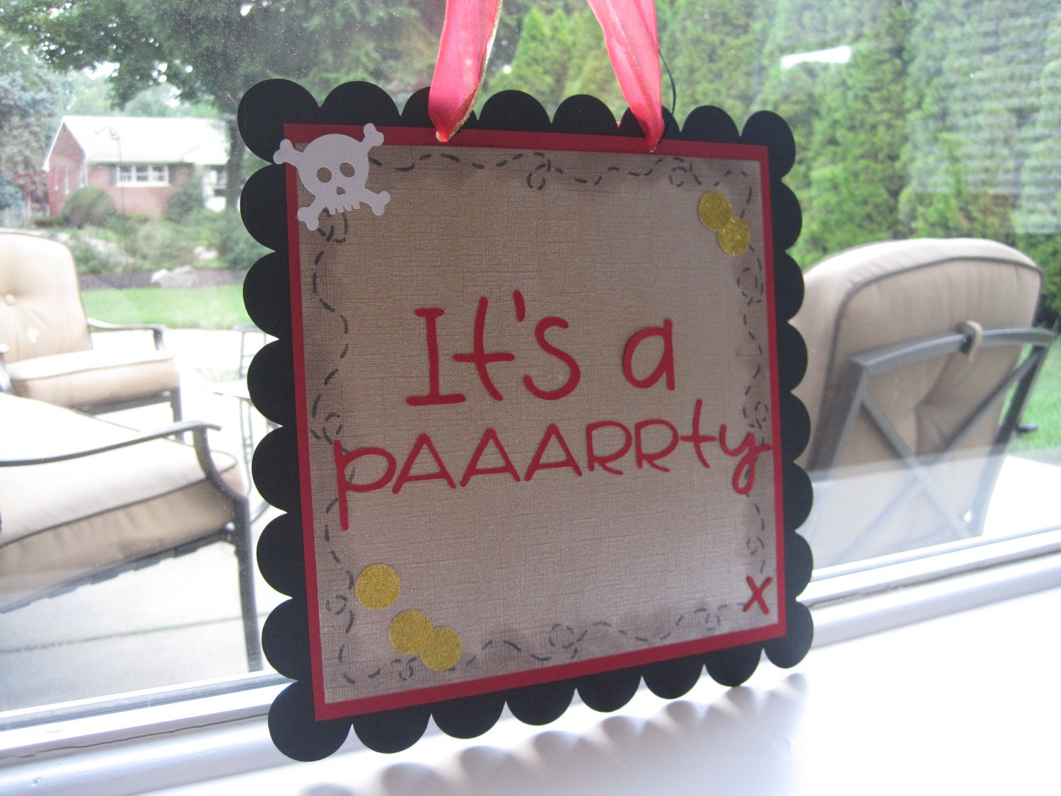 SWASHBUCKLING PIRATE pAAARRRRty Custom Door Sign Party Decor