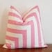 Pink Stripes Decorative Pillow Cover- Pink and White- Stripes- 18x18"