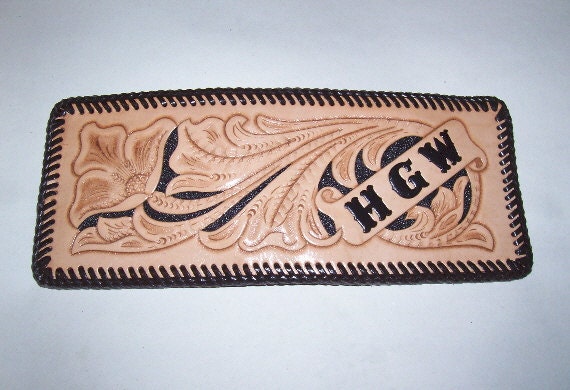 Hand Carved Leather Billfold-MADE TO ORDER-Please See Listing for Details