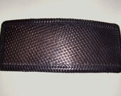 Basketweave Black Hand Tooled Leather Billfold