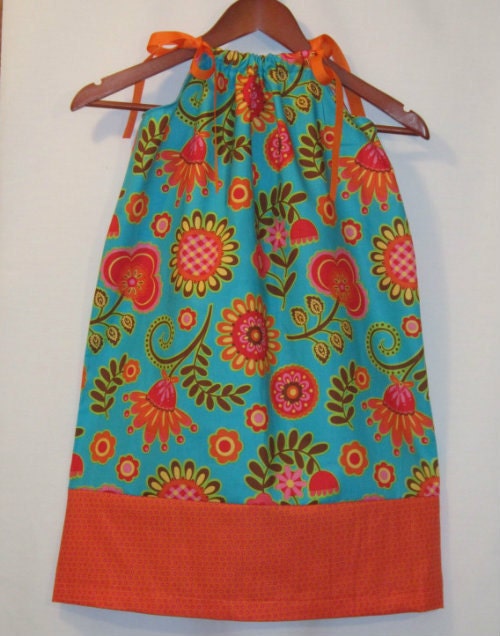 PillowCase Dress - Sunburst - Pick your size - 12m 18m 24m 2t 3t 4t 5 6 7 8 Years