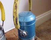 Vintage Hanging  Industrial Blue Railroad Light