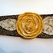 Fabric Headwrap with a Rosette Flower