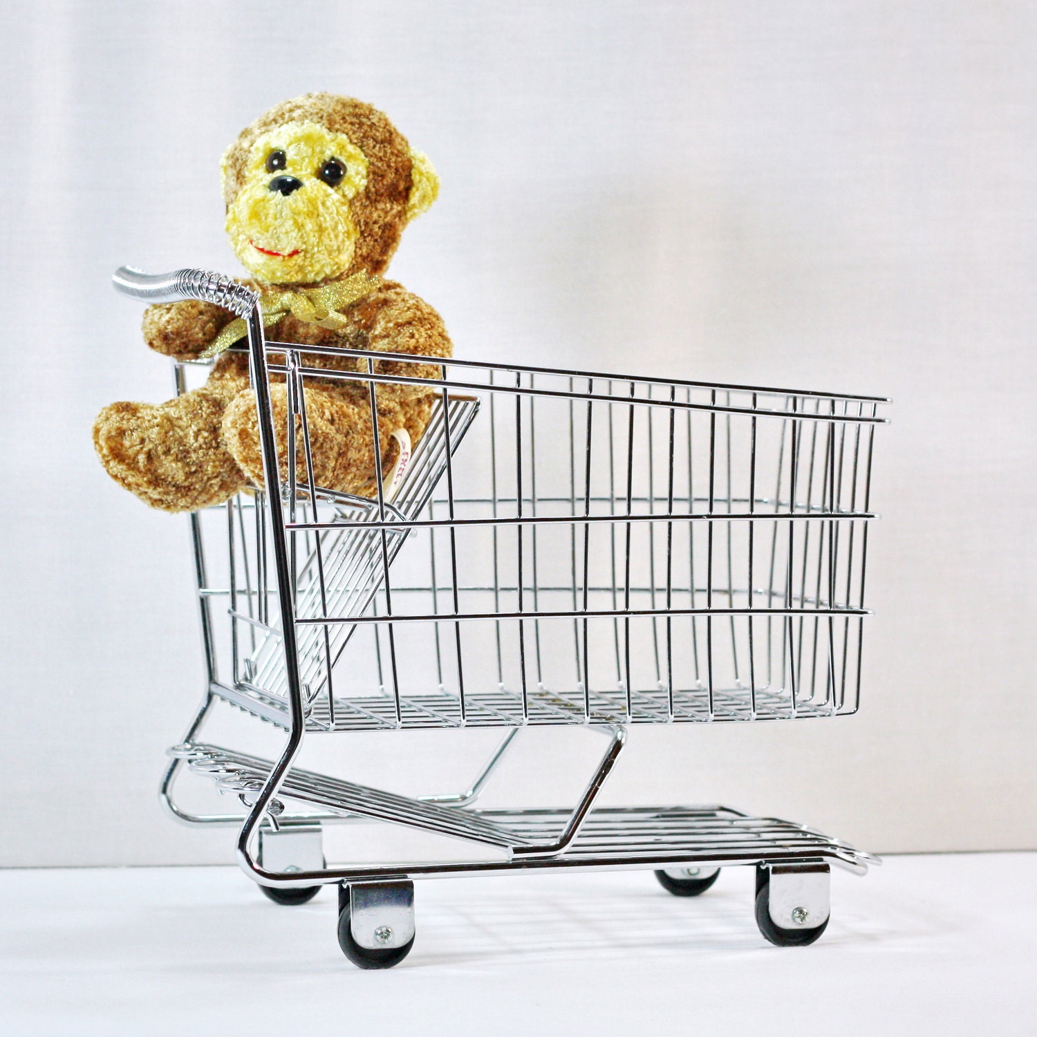 Vintage knish chrome metal shopping cart fruit by NeedfulNostalgia