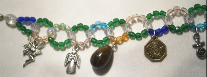 Handmade Sacred Symbols Circle bracelet