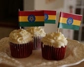Ethiopian Flag PDF for Cupcakes