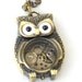 Steampunk - Time Flys MR OWL Pendant- Jeweled Watch Movement - Gears and Cogs - Antique Brass - Neo Victorian - By GlazedBlackCherry