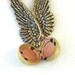Steampunk Harry Potter FLYING Golden Snitch - Locket Pendant Necklace - By GlazedBlackCherry