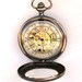 Groomsman Gift - Steampunk Pocket Watch - DELUXE SHERLOCK HOLMES - Necklace - Mechanical - Gray Silver - Neo Victorian - GlazedBlackCherry