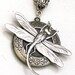 Steampunk - SWEET DRAGONFLY LOCKET Necklace - Antique Silver Pendant - Neo Victorian - By GlazedBlackCherry