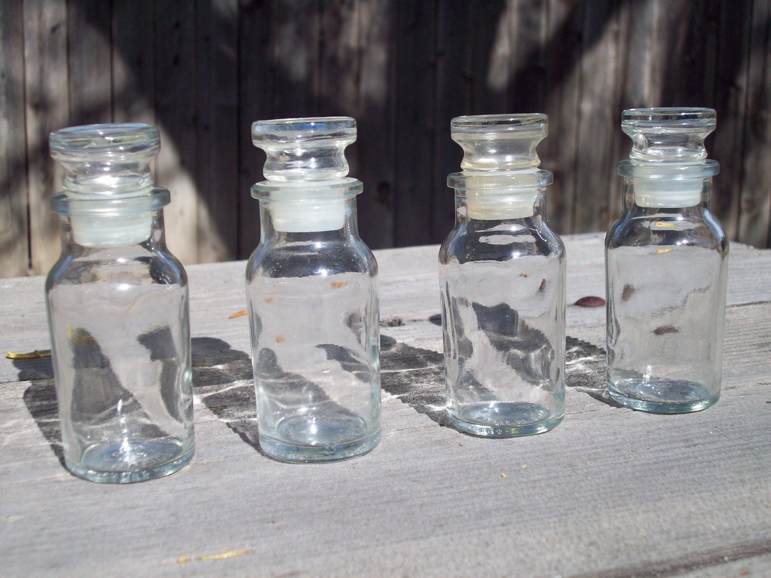 Set of Four Vintage Apothecary Bottles