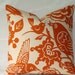 Decorative Designer Pillow Cover - 18" x 18" - Thomas Paul by Duralee - Topiary Tangerine