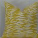 SALE - Decorative Trina Turk 20" x 20" Zebra Print- in Bamboo/Yellow and White Designer Pillow Cover