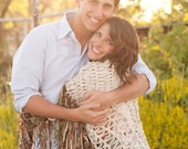 Rustic Honeymoon Travel Blanket - Romantic Cabin Wedding Gift Throw for Newlywed Couple & Engagement Portrait Prop - CricketsHome
