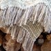 Ivory Fringe Throw Blanket. Knit Home Accent Cabin Decor Pale Cream Taupe Off White Eggshell