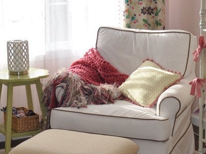 Shabby Chic Home Decor Afghan for Little Girls Room Decor