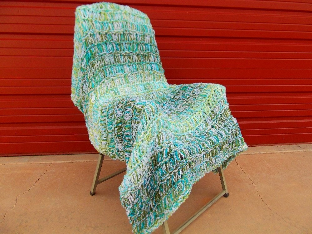 Bright Home Decor Neon Home Green Ombre Throw Afghan Blanket Home Decor Lap Warmer (Psychedelic)
